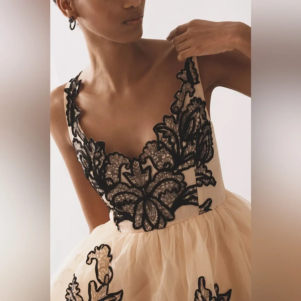 NWT Size 10 - Maeve Sleeveless V-Neck Lace Fit & Flare Mini Dress - Picture 7 of 16